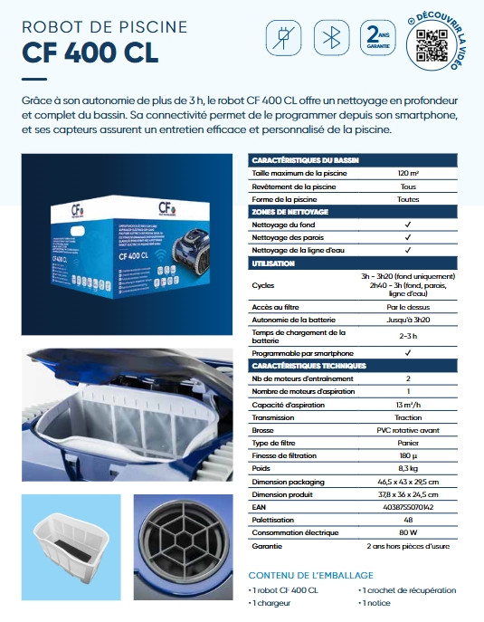 Robot Piscine sans Fil 400CL – Image 2